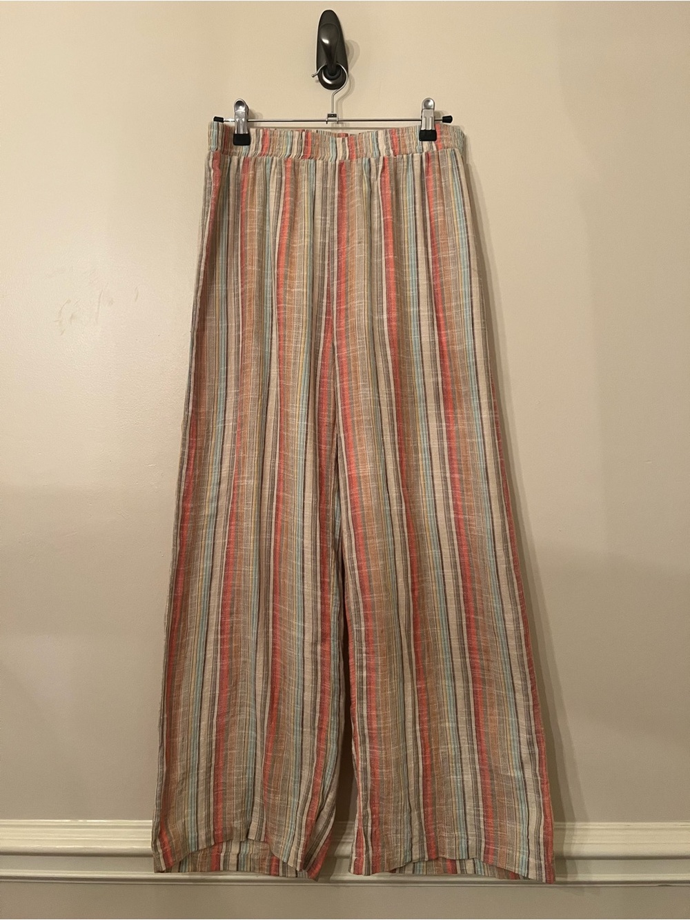Linda Anderson Multicolor Wide Leg Linen Pants